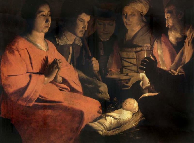 Georges de La Tour The adoracion of the shepherds France oil painting art